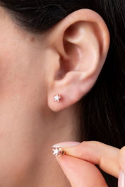 Heliophilia Silver Pendientes de Plata de Ley 925 Rosa